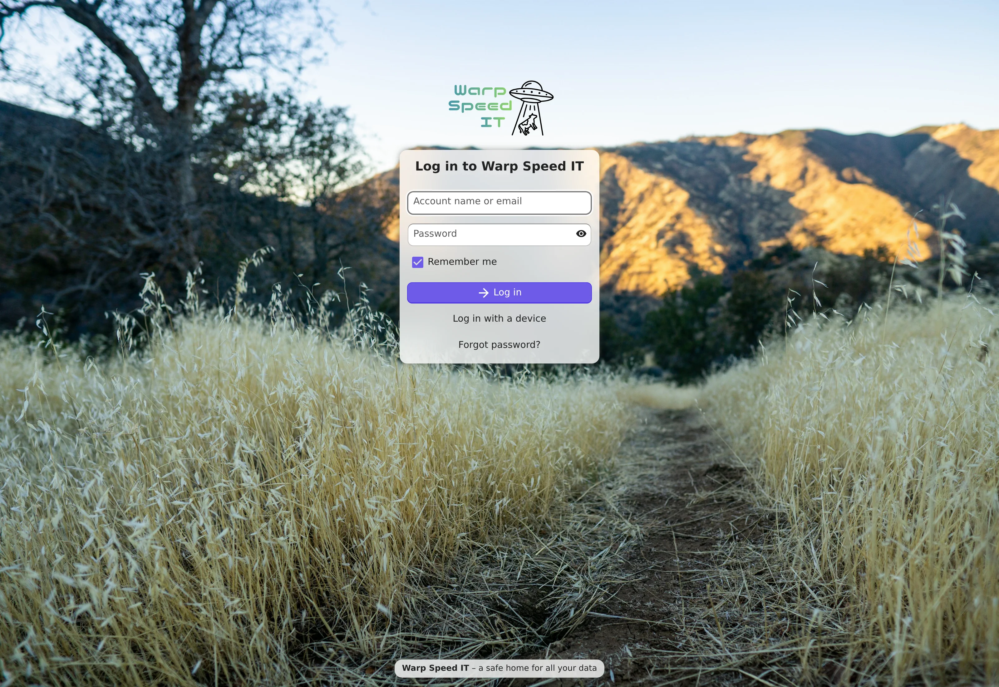 The branded sign-in page